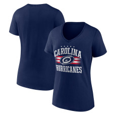 Женская Футболка Carolina Hurricanes Navy Americana Team V-Neck