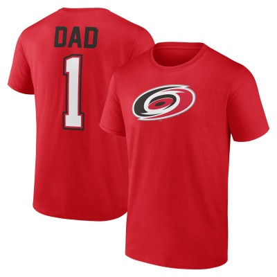 Carolina Hurricanes Red Fathers Day #1 Dad T-Shirt