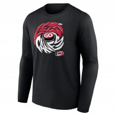 Футболка с длинным рукавом Carolina Hurricanes Black Native