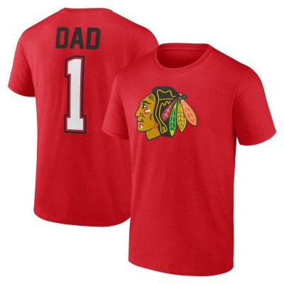 Футболка Chicago Blackhawks Fathers Day #1 Dad - Red