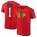 Футболка Chicago Blackhawks Fathers Day #1 Dad - Red