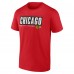 Футболка Chicago Blackhawks Blocked Out - Red