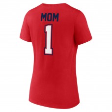 Футболка Florida Panthers Womens Mothers Day #1 Mom V-Neck - Red