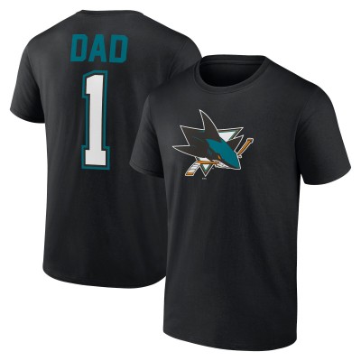 Футболка San Jose Sharks Fathers Day #1 Dad - Black