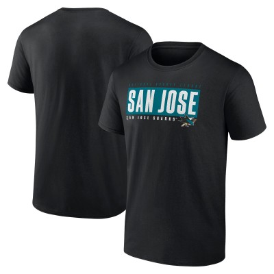 San Jose Sharks Black Blocked Out T-Shirt