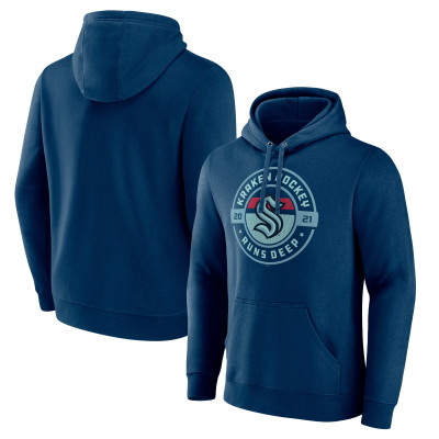 Seattle Kraken Navy Native Pullover Hoodie