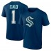 Футболка Seattle Kraken Fathers Day #1 Dad - Deep Sea Blue