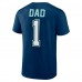 Футболка Seattle Kraken Fathers Day #1 Dad - Deep Sea Blue