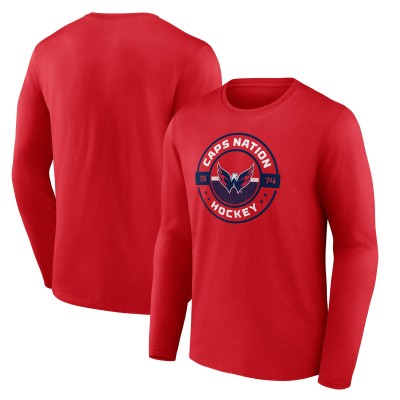 Washington Capitals Red Native Long Sleeve T-Shirt
