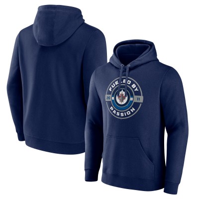 Winnipeg Jets Navy Native Pullover Hoodie