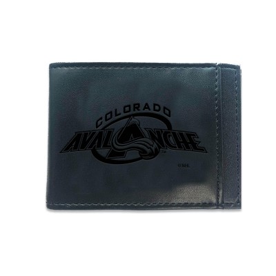 Кошелек Colorado Avalanche Hybrid Leather Front Pocket Bi-Fold with Money Clip - Black