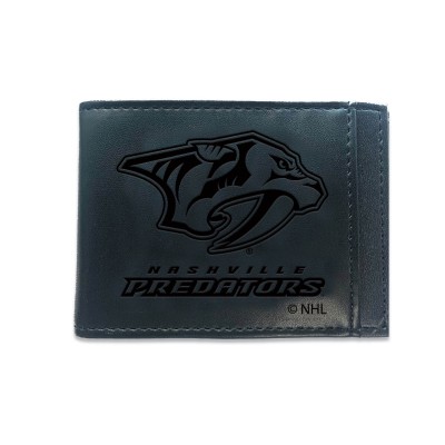 Кошелек Nashville Predators Hybrid Leather Front Pocket Bi-Fold with Money Clip - Black