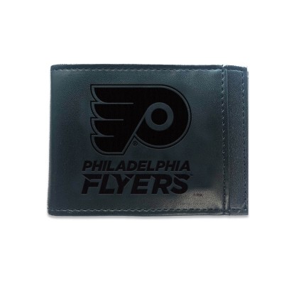 Кошелек Philadelphia Flyers Hybrid Leather Front Pocket Bi-Fold with Money Clip - Black