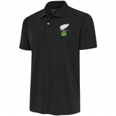 Detroit Red Wings Antigua Shamrock Tribute Polo - Charcoal