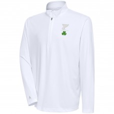 Кофта на короткой молнии St. Louis Blues Antigua Shamrock Tribute - White