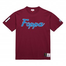 Футболка Peter Forsberg Colorado Avalanche Mitchell & Ness Premium Nickname Vintage Logo - Burgundy