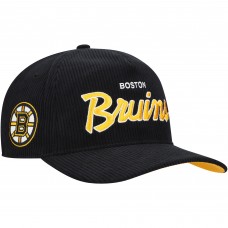Boston Bruins 47 Black Crosstown Corduroy Hitch Adjustable Hat