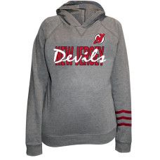 Женская толстовка New Jersey Devils Fanatics Heather Gray Plus Size Lightweight Fleece Raglan