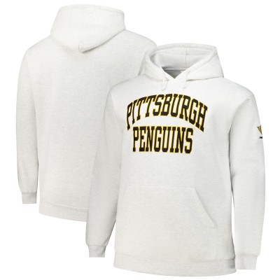 Pittsburgh Penguins Fanatics White Big & Tall Fleece Pullover Hoodie