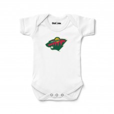 Newborn & Малышам Minnesota Wild Chad & Jake White Primary Logo Bodysuit