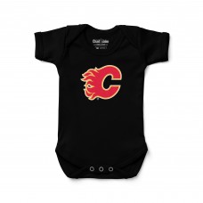 Newborn & Малышам Calgary Flames Chad & Jake Black Primary Logo Bodysuit