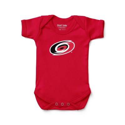 Newborn & Малышам Carolina Hurricanes Chad & Jake Red Primary Logo Bodysuit