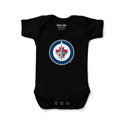 Newborn & Малышам Winnipeg Jets Chad & Jake Black Primary Logo Bodysuit