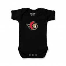 Newborn & Малышам Ottawa Senators Chad & Jake Black Primary Logo Bodysuit