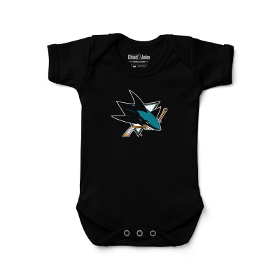 Newborn & Малышам San Jose Sharks Chad & Jake Black Primary Logo Bodysuit