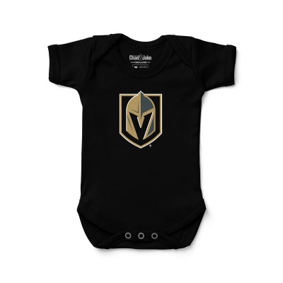 Newborn & Малышам Vegas Golden Knights Chad & Jake Black Primary Logo Bodysuit