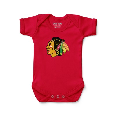 Newborn & Малышам Chicago Blackhawks Chad & Jake Red Primary Logo Bodysuit