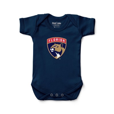 Newborn & Малышам Florida Panthers Chad & Jake Navy Primary Logo Bodysuit