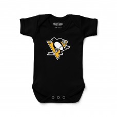 Newborn & Малышам Pittsburgh Penguins Chad & Jake Black Primary Logo Bodysuit