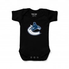 Newborn & Малышам Vancouver Canucks Chad & Jake Black Primary Logo Bodysuit