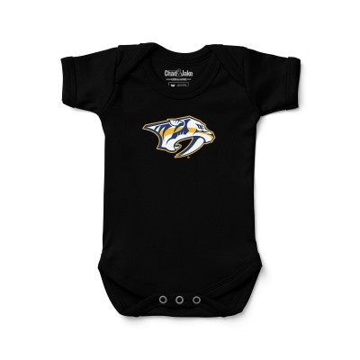 Newborn & Малышам Nashville Predators Chad & Jake Black Primary Logo Bodysuit
