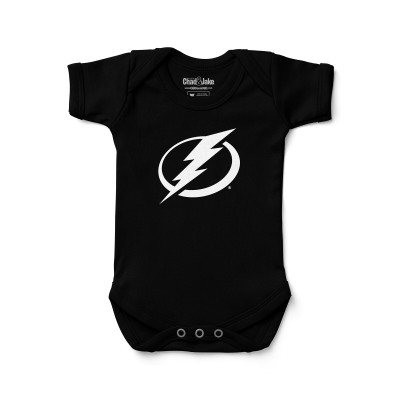 Newborn & Малышам Tampa Bay Lightning Chad & Jake Black Primary Logo Bodysuit