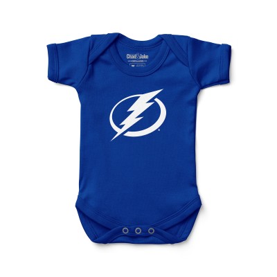 Newborn & Малышам Tampa Bay Lightning Chad & Jake Blue Primary Logo Bodysuit