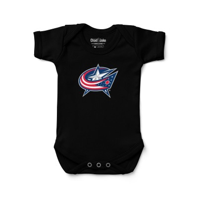Newborn & Малышам Columbus Blue Jackets Chad & Jake Black Primary Logo Bodysuit