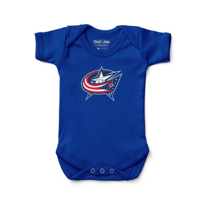 Newborn & Малышам Columbus Blue Jackets Chad & Jake Royal Primary Logo Bodysuit