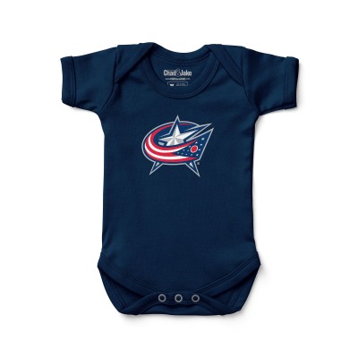 Newborn & Малышам Columbus Blue Jackets Chad & Jake Navy Primary Logo Bodysuit