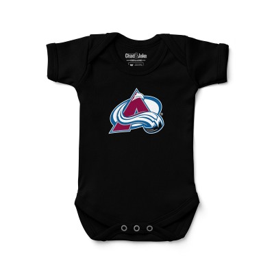 Newborn & Малышам Colorado Avalanche Chad & Jake Black Primary Logo Bodysuit