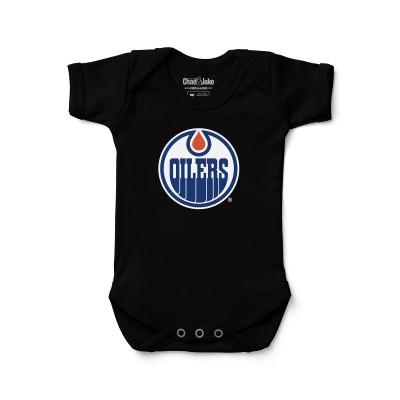 Newborn & Малышам Edmonton Oilers Chad & Jake Black Primary Logo Bodysuit