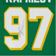 Игровая джерси Kirill Kaprizov Minnesota Wild Autographed Fanatics Authentic 2022-23 Reverse Retro adidas Authentic