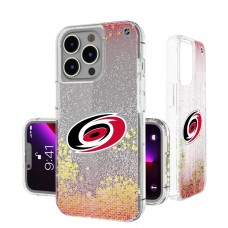 Carolina Hurricanes Linen Logo iPhone Glitter Case
