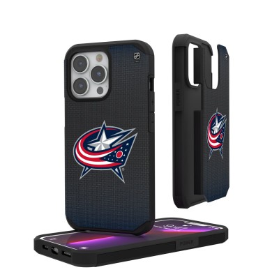 Columbus Blue Jackets Linen Logo iPhone Rugged Case