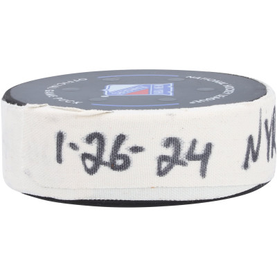 Шайба с игры Blake Wheeler New York Rangers Fanatics Authentic vs. Vegas Golden Knights on January 26, 2024