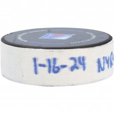 Шайба Blake Wheeler New York Rangers Authentic Game-Used vs. Seattle Kraken on January 16, 2024 - First of Two Goals Scored