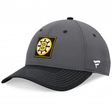 Boston Bruins 2024 Stanley Cup Playoffs Locker Room Adjustable Hat - Gray/Black