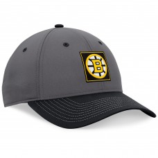 Boston Bruins 2024 Stanley Cup Playoffs Locker Room Adjustable Hat - Gray/Black