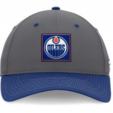 Edmonton Oilers 2024 Stanley Cup Playoffs Locker Room Adjustable Hat - Gray/Royal
